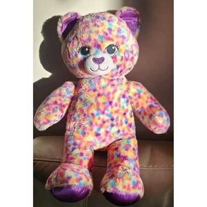 Build A Bear‎ Plush Multi Color Polka Dot colorful Cat Confetti Design BAB